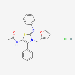 N-{3-[(furan-2-yl)methyl]-4-phenyl-2-(phenylimino)-2,3-dihydro-1,3-thiazol-5-yl}acetamide hydrochloride