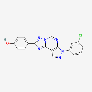 4-[7-(3-chlorophenyl)-7H-pyrazolo[4,3-e][1,2,4]triazolo[1,5-c]pyrimidin-2-yl]phenol