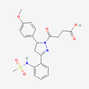 4-[3-(2-methanesulfonamidophenyl)-5-(4-methoxyphenyl)-4,5-dihydro-1H-pyrazol-1-yl]-4-oxobutanoic acid