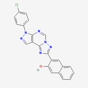 3-[7-(4-chlorophenyl)-7H-pyrazolo[4,3-e][1,2,4]triazolo[1,5-c]pyrimidin-2-yl]naphthalen-2-ol