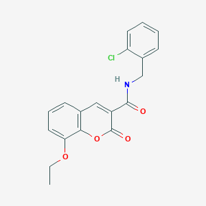 molecular formula C19H16ClNO4 B12214160 N-[(2-chlorophenyl)methyl]-8-ethoxy-2-oxochromene-3-carboxamide 