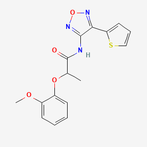 2-(2-methoxyphenoxy)-N-[4-(thiophen-2-yl)-1,2,5-oxadiazol-3-yl]propanamide