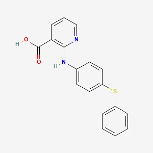 molecular formula C18H14N2O2S B1221420 (Phenylthio-4-phenylamino)-2-nicotinic acid CAS No. 75910-22-4