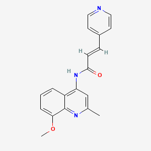 molecular formula C19H17N3O2 B12214215 (2E)-N-(8-Methoxy-2-methylquinolin-4-YL)-3-(pyridin-4-YL)prop-2-enamide 