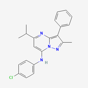 N-(4-chlorophenyl)-2-methyl-3-phenyl-5-(propan-2-yl)pyrazolo[1,5-a]pyrimidin-7-amine