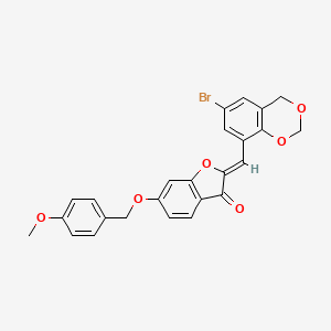 (2Z)-2-[(6-bromo-4H-1,3-benzodioxin-8-yl)methylidene]-6-[(4-methoxybenzyl)oxy]-1-benzofuran-3(2H)-one