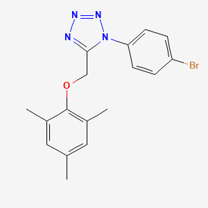 molecular formula C17H17BrN4O B12214289 1-(4-bromophenyl)-5-[(2,4,6-trimethylphenoxy)methyl]-1H-tetrazole 