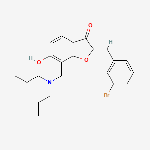 (2Z)-2-(3-bromobenzylidene)-7-[(dipropylamino)methyl]-6-hydroxy-1-benzofuran-3(2H)-one