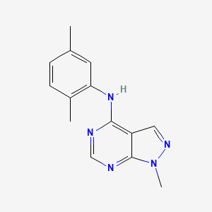 molecular formula C14H15N5 B12214311 N-(2,5-dimethylphenyl)-1-methyl-1H-pyrazolo[3,4-d]pyrimidin-4-amine CAS No. 6289-11-8