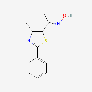 molecular formula C12H12N2OS B1221436 1-(4-Methyl-2-phenyl-5-thiazolyl)ethanone oxime 
