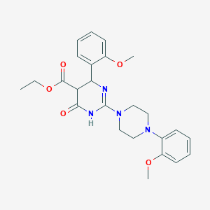 Ethyl 4-(2-methoxyphenyl)-2-[4-(2-methoxyphenyl)piperazin-1-yl]-6-oxo-1,4,5,6-tetrahydropyrimidine-5-carboxylate