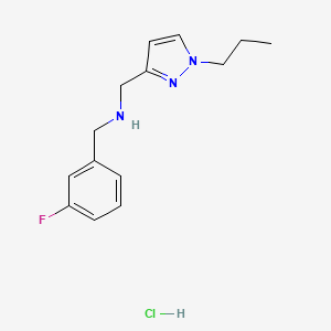 1-(3-fluorophenyl)-N-[(1-propyl-1H-pyrazol-3-yl)methyl]methanamine