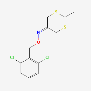 molecular formula C12H13Cl2NOS2 B1221439 N-[(2,6-dichlorophenyl)methoxy]-2-methyl-1,3-dithian-5-imine 