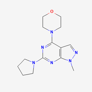 1-methyl-4-(morpholin-4-yl)-6-(pyrrolidin-1-yl)-1H-pyrazolo[3,4-d]pyrimidine