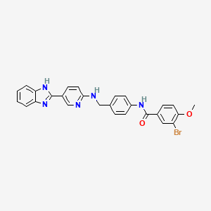 molecular formula C27H22BrN5O2 B12214433 N-(4-{[5-(1H-benzoimidazol-2-yl)-pyridin-2-ylamino]methyl}-phenyl)-3-bromo-4-methoxy-benzamide 