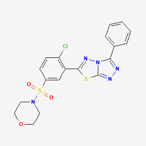 4-(4-Chloro-3-{3-phenyl-[1,2,4]triazolo[3,4-b][1,3,4]thiadiazol-6-yl}benzenesulfonyl)morpholine