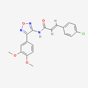 (2E)-3-(4-chlorophenyl)-N-[4-(3,4-dimethoxyphenyl)-1,2,5-oxadiazol-3-yl]prop-2-enamide