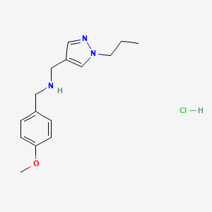 1-(4-methoxyphenyl)-N-[(1-propyl-1H-pyrazol-4-yl)methyl]methanamine