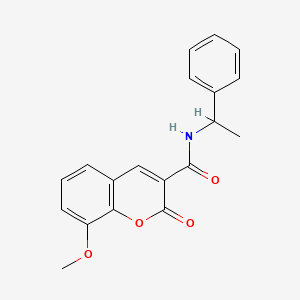 (8-methoxy-2-oxochromen-3-yl)-N-(phenylethyl)carboxamide