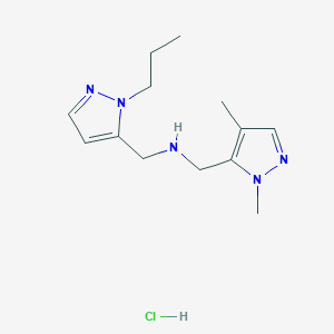 1-(1,4-dimethyl-1H-pyrazol-5-yl)-N-[(1-propyl-1H-pyrazol-5-yl)methyl]methanamine