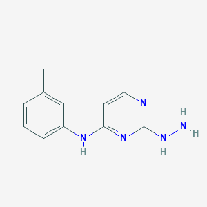 2-hydrazinyl-N-(3-methylphenyl)pyrimidin-4-amine