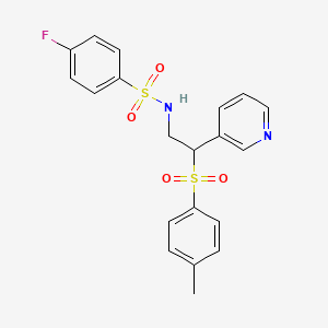 4-fluoro-N-{2-[(4-methylphenyl)sulfonyl]-2-(pyridin-3-yl)ethyl}benzenesulfonamide