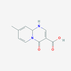 molecular formula C10H10N2O3 B12214535 8-Methyl-4-oxo-4,9a-dihydro-1H-pyrido[1,2-a]pyrimidine-3-carboxylic acid 