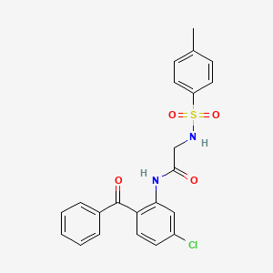 molecular formula C22H19ClN2O4S B12214537 N-(2-benzoyl-5-chlorophenyl)-2-(4-methylbenzenesulfonamido)acetamide 