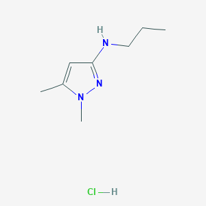 1,5-dimethyl-N-propylpyrazol-3-amine;hydrochloride