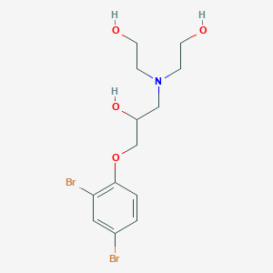 molecular formula C13H19Br2NO4 B12214541 1-[Bis(2-hydroxyethyl)amino]-3-(2,4-dibromophenoxy)propan-2-OL CAS No. 58352-98-0