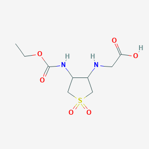 2-{[4-(Ethoxycarbonylamino)-1,1-dioxothiolan-3-yl]amino}acetic acid