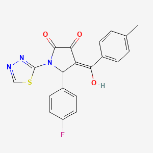 5-(4-fluorophenyl)-3-hydroxy-4-[(4-methylphenyl)carbonyl]-1-(1,3,4-thiadiazol-2-yl)-1,5-dihydro-2H-pyrrol-2-one