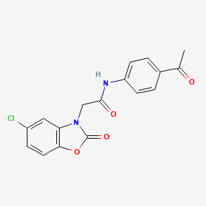 N-(4-acetylphenyl)-2-(5-chloro-2-oxo-1,3-benzoxazol-3(2H)-yl)acetamide