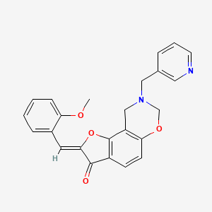 (2Z)-2-(2-methoxybenzylidene)-8-(pyridin-3-ylmethyl)-8,9-dihydro-7H-furo[2,3-f][1,3]benzoxazin-3(2H)-one