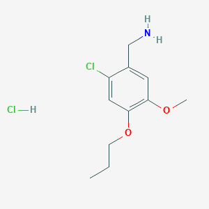 (2-Chloro-5-methoxy-4-propoxyphenyl)methanamine;hydrochloride