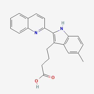 4-(5-Methyl-2-(2-quinolyl)indol-3-yl)butanoic acid