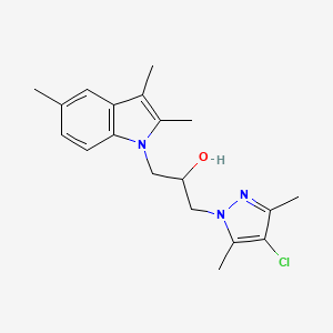 1H-Indole-1-ethanol, alpha-[(4-chloro-3,5-dimethyl-1H-pyrazol-1-yl)methyl]-2,3,5-trimethyl-