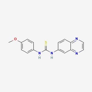 molecular formula C16H14N4OS B1221459 1-(4-Methoxyphenyl)-3-(6-quinoxalinyl)thiourea 