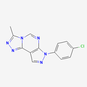 7-(4-chlorophenyl)-3-methyl-7H-pyrazolo[4,3-e][1,2,4]triazolo[4,3-c]pyrimidine