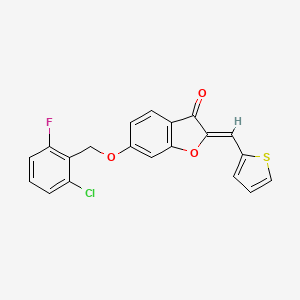 molecular formula C20H12ClFO3S B12214608 6-[(6-Chloro-2-fluorophenyl)methoxy]-2-(2-thienylmethylene)benzo[b]furan-3-one 