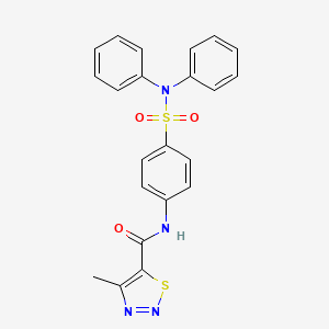 N-[4-(diphenylsulfamoyl)phenyl]-4-methyl-1,2,3-thiadiazole-5-carboxamide