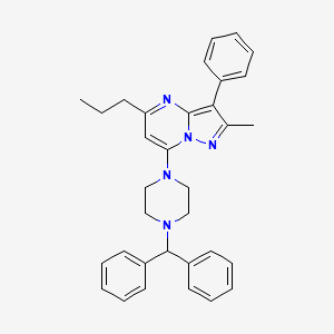 7-[4-(Diphenylmethyl)piperazin-1-yl]-2-methyl-3-phenyl-5-propylpyrazolo[1,5-a]pyrimidine