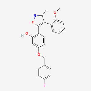 5-[(4-Fluorobenzyl)oxy]-2-[4-(2-methoxyphenyl)-3-methyl-1,2-oxazol-5-yl]phenol