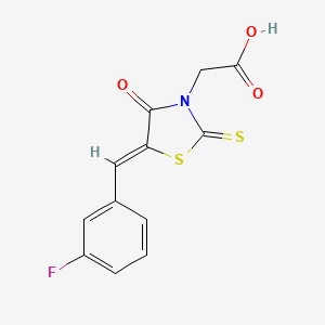 [(5Z)-5-(3-fluorobenzylidene)-4-oxo-2-thioxo-1,3-thiazolidin-3-yl]acetic acid