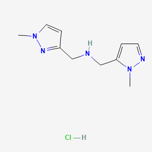 1-(1-methylpyrazol-3-yl)-N-[(2-methylpyrazol-3-yl)methyl]methanamine;hydrochloride