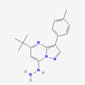 5-Tert-butyl-7-hydrazinyl-3-(4-methylphenyl)pyrazolo[1,5-a]pyrimidine