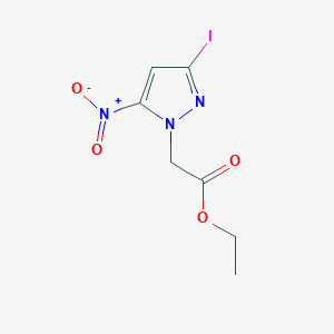 molecular formula C7H8IN3O4 B12214691 Ethyl (3-iodo-5-nitro-1H-pyrazol-1-yl)acetate 