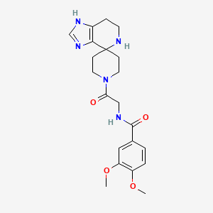 (3,4-dimethoxyphenyl)-N-(2-oxo-2-spiro[4,5,6,7-tetrahydroimidazo[4,5-c]pyridin e-4,4'-piperidine]-10-ylethyl)carboxamide