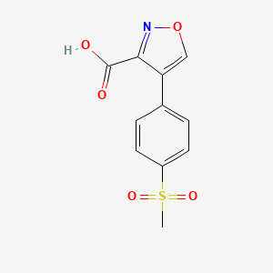 molecular formula C11H9NO5S B12214716 3-Isoxazolecarboxylic acid, 4-[4-(methylsulfonyl)phenyl]- CAS No. 1256628-18-8