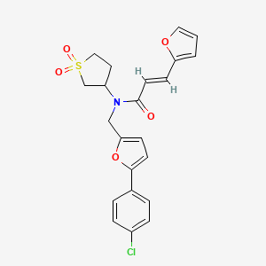 (2E)-N-{[5-(4-chlorophenyl)furan-2-yl]methyl}-N-(1,1-dioxidotetrahydrothiophen-3-yl)-3-(furan-2-yl)prop-2-enamide